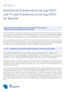 GKV PKV Beamte Vergleich