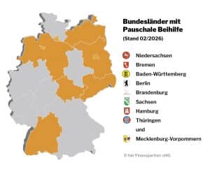 Pauschale Beihilfe in Deutschland - Karte Stand 02-2026