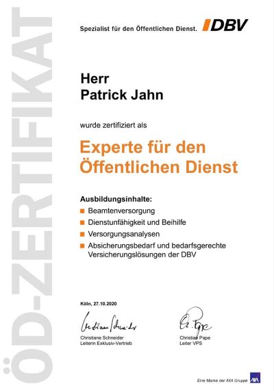 Patrick Jahn - DBV - Experte für den Öffentlichen Dienst