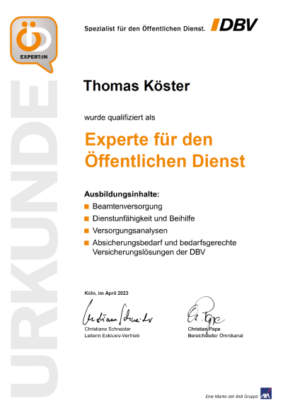 Thomas Köster - Experte für den öffentlichen Dienst